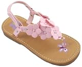 Laura Ashley Toddler Girl's Thong Sandals Floral Applique Pink