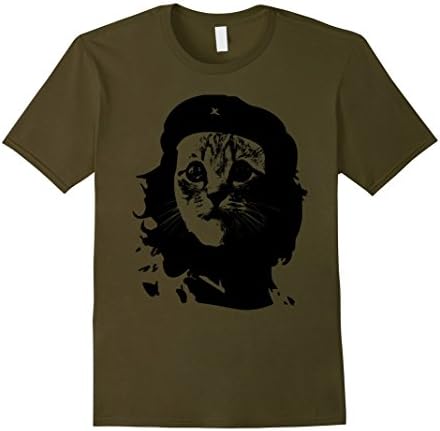 Men's Revolutionary Kitty T-Shirt Medium Olive