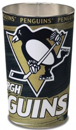 Pittsburgh Penquins 15in Waste Basket