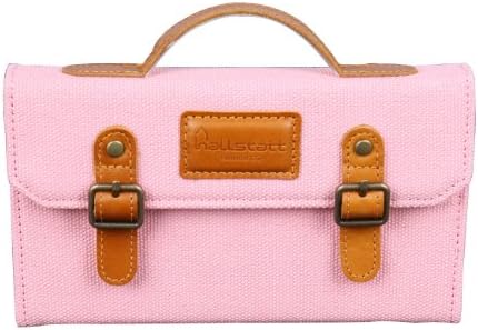Hallstatt Premium Classic Bag Style Canvas Leather Cover Case for Samsung Galaxy Note 2 II (Pink)