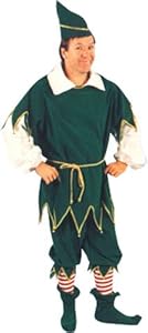Large Men's Velvet Elf Costume (Size 44 to 46)