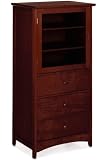 Hawthorne Media Cabinet Glass-door Dark Cherry