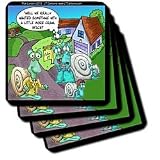 Londons Times Offbeat Cartoons - Slugs N Bugs - Slow Real Estate Sales Funny Gifts - Coasters