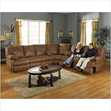 Ranger Reclining Sectional in Tanner Microfiber