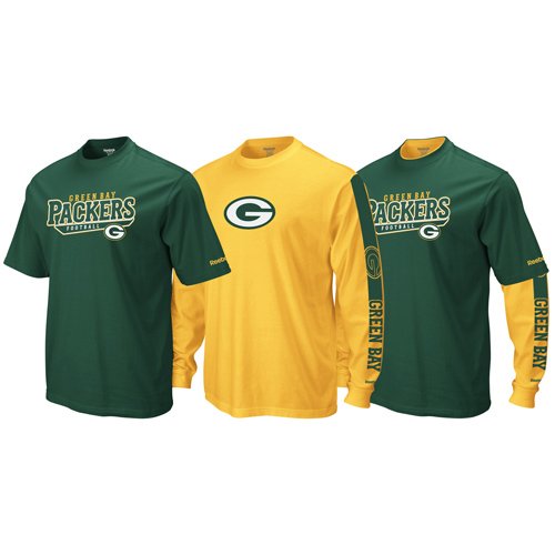 External hard drive:Reebok Green Bay Packers Option 3-in-1 Combo T-Shirt
