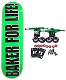 BAKER Skateboards 4 LIFE GREEN Complete Skateboard 8.25