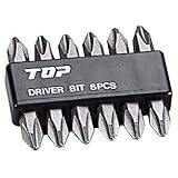 トップ(TOP) 電動ドリル用 ドライバビット マグネット付 6本組 DB2-4506