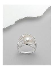 Fresh Water Pearls Ring In 92.5 Sterling Silver