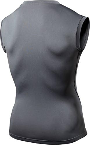 TM-V15-GRK_2X-Large j-3XL Tesla Men's Cool Dry Compression Baselayer V Neck Sleeveless V15