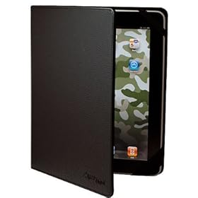 CrazyOnDigital Black Leather Case For Apple iPad