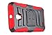 Alcatel One Touch Pop Icon 2 LTE A846L Armor Case, The3Knights[TM] Armor Shock Proof Heavy Duty Stand Cases with Swivel Belt Clip Cover + Stylus + Premium Screen Guard (RED)