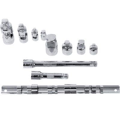 Northern Industrial Socket Adapters, Universal Joints and Extensions - 10-Pc. SAE Set
