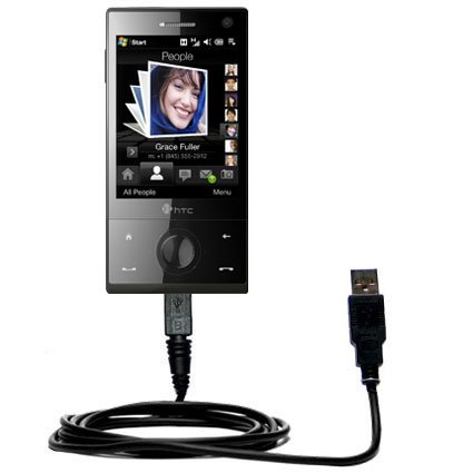 Classic Straight USB Cable for the HTC Touch Diamond Pro with Power Hot Sync and Charge capabilities - Gomadic Brand w/ TipExchange Technology