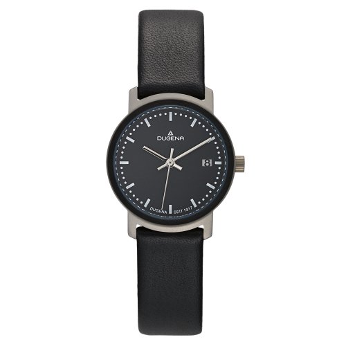 DUGENA DESIGN Damenuhr Quarzuhr mit Lederband  4460364 Preisvergleich