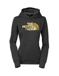 Sports: The North Face Womens Fave Half Dome Pullover Hoodie TNF Dark Grey Heather/Gold Foil (2XL)