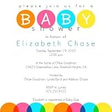 Baby Shower Invitations - Rainbow Bubbles - Set of 15