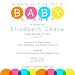 Baby Shower Invitations - Rainbow Bubbles - Set of 15