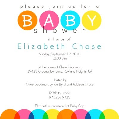 Baby Shower Invitations - Rainbow Bubbles - Set of 15