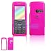 PCMICROSTORE Brand Nokia 6300 (Magenta) Solid Snap-On Case Cover with Removable Swivel Belt Clip