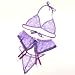 ブラ＆ガーターベルト～BB～　パープル/パステルカラーのブラ＆ガーターベルト＆Tバック3点セット♪