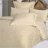 Le Vele Rhapsody Beige Jacquard Duvet Cover Set Full Queen Bedding LE128Q