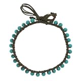 Sterling Silver Turquoise Beaded Adjustable Bracelet, 7-12