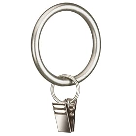 Umbra Clip X-Large Curtain Rings, Nickel, Set of 7 by Umbra