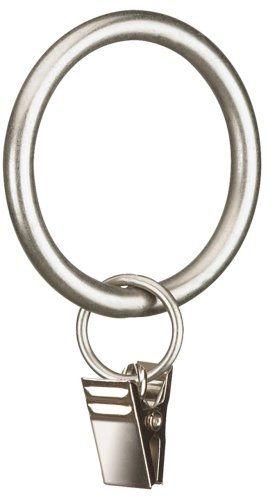 Umbra Clip X-Large Curtain Rings, Nickel, Set of 7