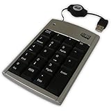 Adesso 19 Key Numeric Keypad with Retractable Cord - USB (AKP-150)