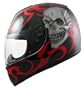 Advanced Hawk Evil Tribal Skulls Black Full Face Motorcycle Helmet