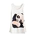 EFINNY Women's Kawaii Panda Printed Casual Loose Sleeveless Shirt Tank Tops, Color 8, Size (S-M)