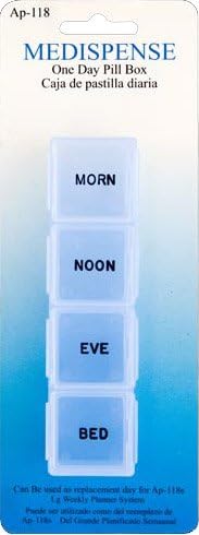 AP-118 Daily Pill Organizer Pack of 12 (Purple)