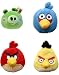 Angry Birds Box Set #2 of 4 Inch MINI Plush Figures Red, Yellow Blue Birds King Pig