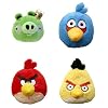 Angry Birds Box Set #2 of 4 Inch MINI Plush Figures Red, Yellow Blue Birds King Pig