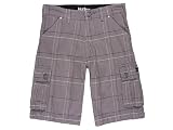 Hurley Boy's Window Plaid Shorts-Coal