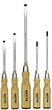 WITTE 620307  5-Piece Wooden Handled Slotted/Phillips Screwdriver Set