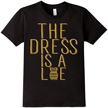 Kids The Dress Is A Lie (White) Shirt 6 Black
