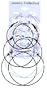 Circle - Fashion Hoop Earrings Set of 6 Pairs in Graduated Sizes - Black/White
