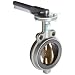 Milwaukee Valve CW223E Series Cast Iron Butterfly Valve, Wafer Style, Aluminum/Bronze Disc, EPDM Seat, Lever Handle, Flanged