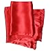 Royal Silk Aviator Scarf - BRIGHT RED - Soft, Sleek, Stylish, 100% Satin Silk