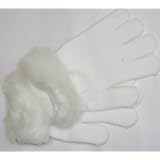 One Size White Magic Gloves Trimmed By Hand with... by Gita