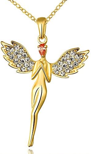 YiLinger Fashion Women's Gold Plated Cute Angle Cat' Eye Pendant Necklaces