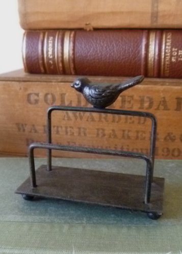 Eva- Wrought Iron Bird Business Card Holder