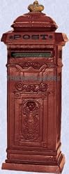 british style mail box solid iron post box mailbox New (The Digital Angel)