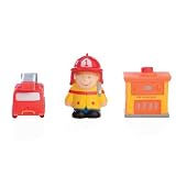 Elegant Baby 3-Piece Bath Squirtie Toys – Fireman