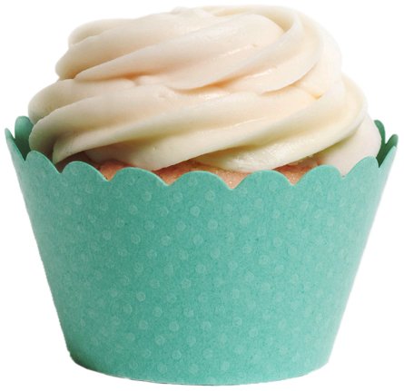 Dress My Cupcake Standard Tiffany Aqua Blue Cupcake Wrappers, Set of 100