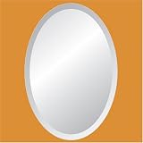 24" X 48" Oval Frameless Mirror