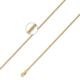 14K Solid Yellow Gold Pop Corn Fancy Chain Necklace 1.5mm (3/64 in.) - 16 in.