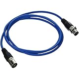 SEISMIC AUDIO - SAXLX-6 - 6' Blue XLR Male to XLR Female Patch Cable - Balanced - 6 Foot Patch Cord