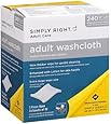 Simply Right Adult Washcloth Disposable Moist Wipes 12" x 8" - 240 ct